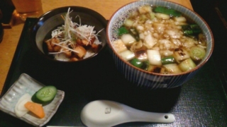 焼きネギと鬼おろし蕎麦+焼鳥丼、遊庵