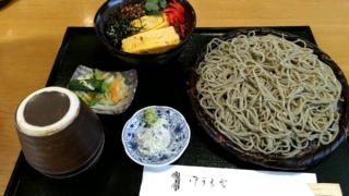 もり蕎麦+卵焼そぼろ丼、遊庵