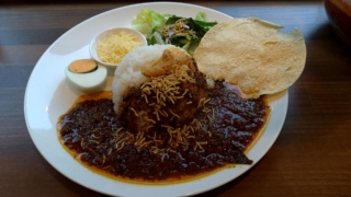 ビーフ&ポークのキーマカレー、ゴーダカフェ