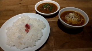 チキン+キーマ、synk森カレー