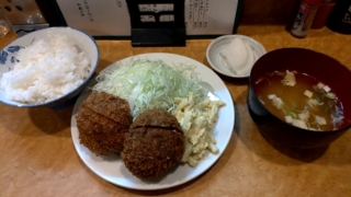 メンチカツ定食、とん金