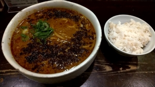 カレーうどん+辛み肉そぼろ、アツマル