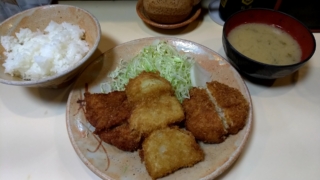 とりかつ+メンチフライ+玉ねぎフライ、とりかつチキン