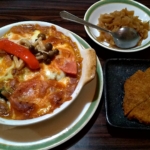 チキンカツカレー+野菜、きっちんぱぼーね