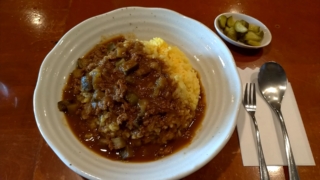 茄子と挽き肉のカレー、ムーンボウ