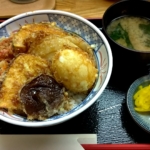 野菜天丼+玉子天、天丸