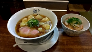 わんたん麺+豚飯、維新