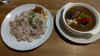 鶏肉カレー、じねんじょ