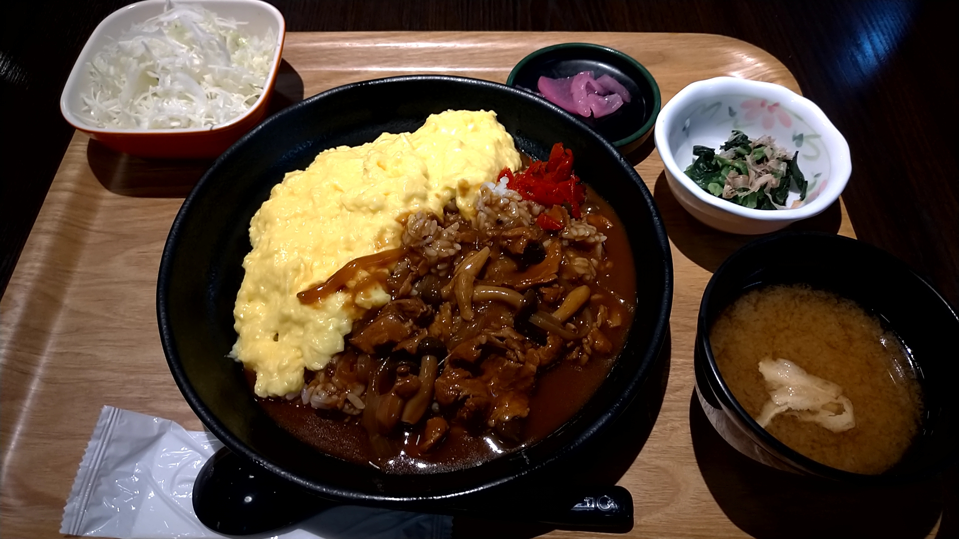 オムハヤシ定食、東邦食堂