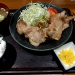 豚生姜焼定食+鶏ささみフライ、目黒キッチン