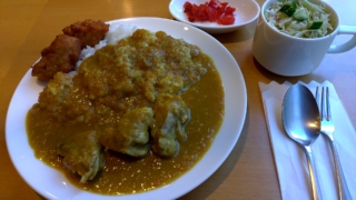 チキンカレー+から揚げ、cafe F