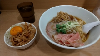 中華そば+焼豚+たか丼、たかばん