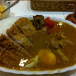 チキンカレーセット+カツ、モンスナック