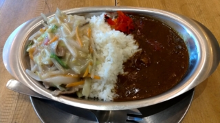 野菜あんかけ合盛りカレー、じげもん