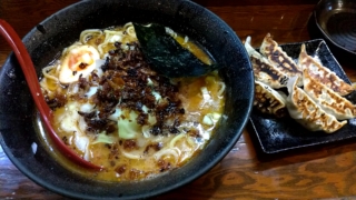 あげねぎらうめん+餃子、らうめんしんか