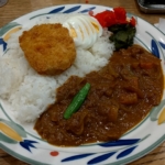 マレーシアカレー+コロッケ、ピヨ