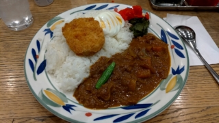 マレーシアカレー+コロッケ、ピヨ