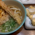 鳥天ちくわ天うどん+餅天、おにやんま