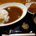 チキンカツカレーセット、梅よし