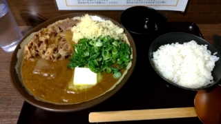 カレーうどん+肉あたま、香川一福