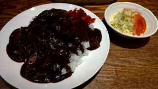 牛テールカレー+コールスロー、仙臺