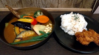 侍ザンギとチキン1/2と野菜、Rojiura Curry SAMURAI